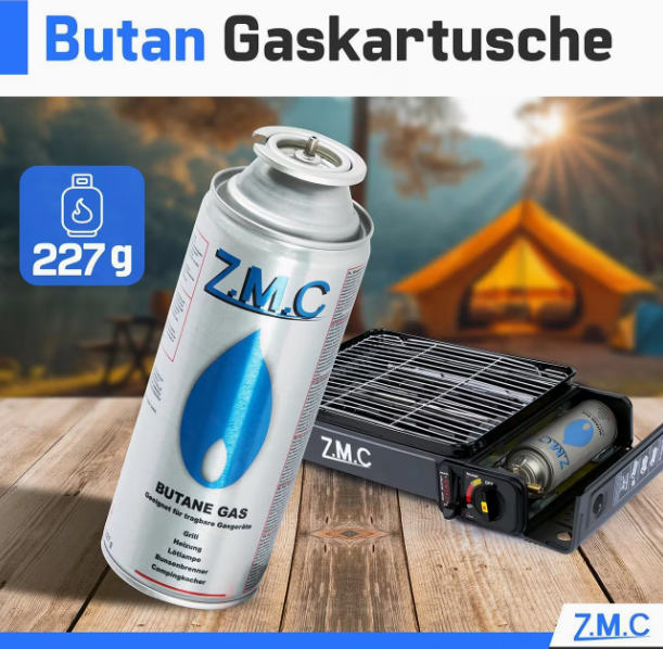 28x Z.M.C. Butan Gaskartuschen 227 g – Bajonett-Anschluss