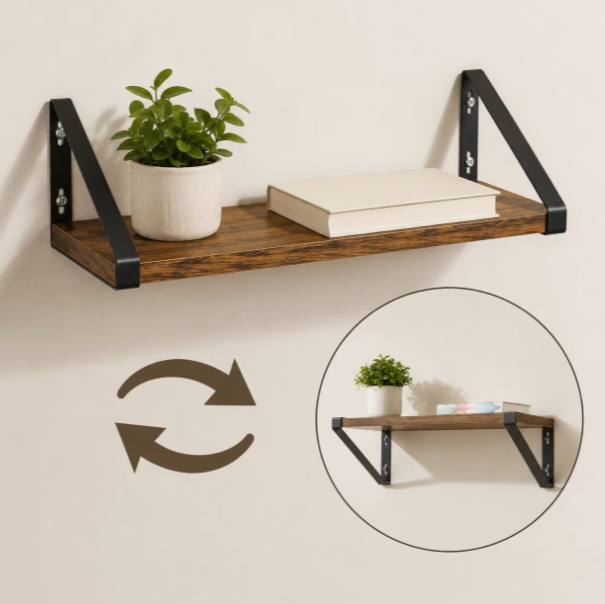 🏡 3er-Set Wandregale im Industrial-Stil